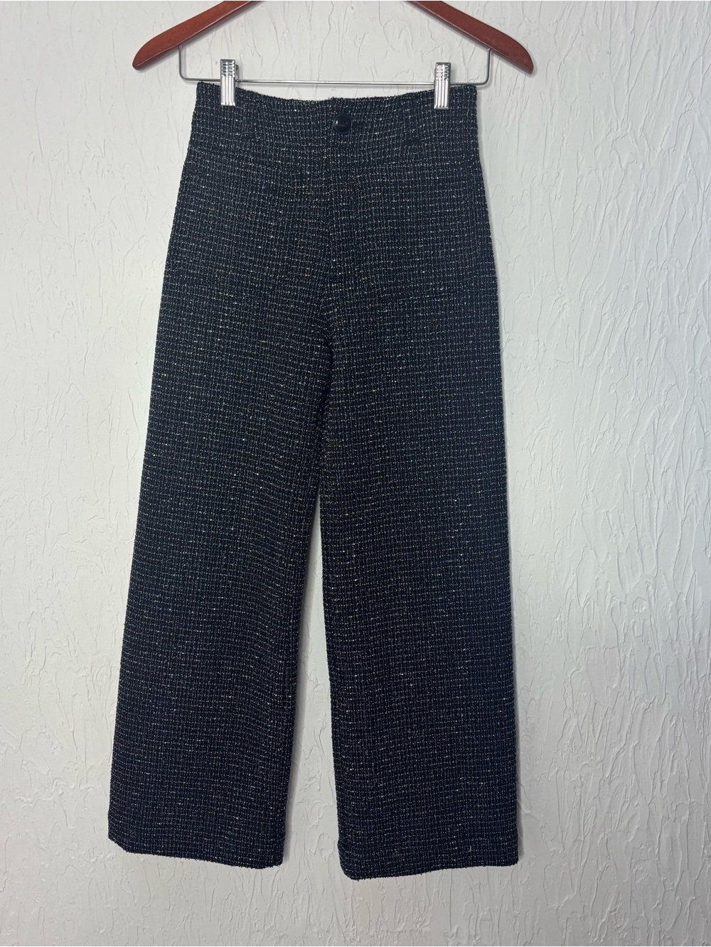 Anthropologie Colette Tweed Cropped Wide-Leg Pants by Maeve Size 23 - Picture 4 of 11